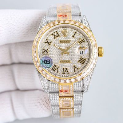 ROLEX Replica Diamond Bezel Nano Technology Sapphire Glass White Gold 41MM Watch